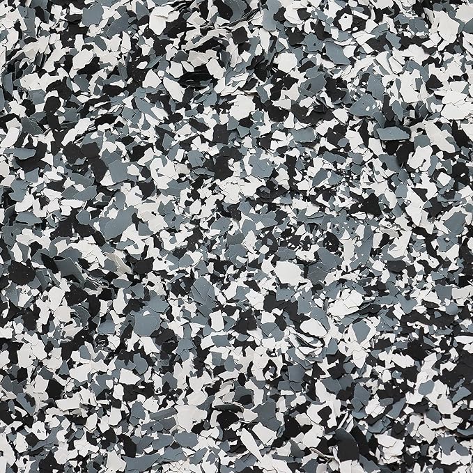 PerformanceDIY Good Full Kit Epoxy Floor Coating- Gray Base with Gray Blend 1/4" flakes-Light Flake Coverage,Covers 500 sq. ft.-for Garage,Basement, Patio,Commercial Floors,Concrete-Non-Toxic