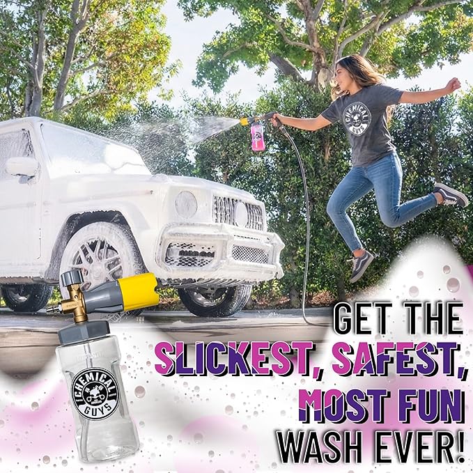 Chemical Guys Big Mouth Foam Cannon And Extreme Bodywash And Wax Kit For Pressure Washer Car Wash - Snow Foam Cleaning Soap With Max Release Sprayer, 16 Oz, 2 Items