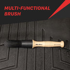 Maxshine Professional Exterior Detailing Brush | Heavy-Duty Stiff Bristle Brush for Wheels, Rims & Tires | Large Off-White Durable Car Detailing Tool for Exterior Cleaning & Auto Care