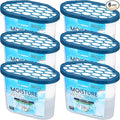 ZARPAX Moisture Absorber Fresh Cotton 10.5 oz/300g | Removes Moisture, Damp & Humidity | Odor Absorber With Fresh Cotton Fragrance | Moisture Trap for Bathroom, Closet, Kitchen | Set of 6
