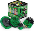 Drillbrush Green – Drill Power Kitchen Scrub Brush Kit – Oven Cleaning Drillbrush Attachment – Drill Scrubber Attachment for Dishes – Stove Cleaning Brush for Drill