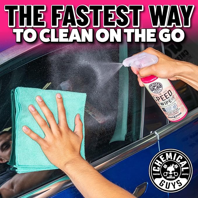 Chemical Guys WAC_202_16 Speed Wipe Quick Detailer, Safe for Cars, Trucks, SUVs, Motorcycles, RVs & More, 16 fl oz, Cherry Scent (Pack of 2)