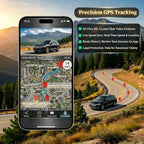 Dash Cam Front and Rear with GPS, 4K+1080P Dash Camera for Cars, 7Track Dual Car Camera with Built-in GPS Tracker, 64GB Card, 3.19" IPS Screen, WiFi, HDR, Night Vision, Parking Mode, Loop Recording