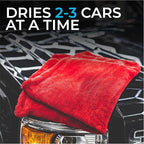The Rag Company - The 1500 - Heavy Duty Car Drying Towel; Perfect for Trucks, Commercial Vehicles, RVs, Boats, and More; Premium 70/30 Blend Twist Loop Design, 1500gsm, 30in x 30in, Red