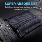 TEAWOO Shiny Wipes Shower Cleaning Cloth, Ultra Absorbent Car Drying Towel, 2 Pack 16 x 24 inch Microfiber Cleaning Cloth for Car, Bath & Househood