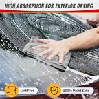 FIXSMITH Shop Towels, Pack of 200, Grey Microfiber Cleaning Cloth Bulk, Microfiber Towels for Cars, All-Purpose Absorbent Cleaning Rags, Dust Cloth for Automotive, Mechanic, Garage, 11.5 x 11.5 inch
