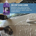 Zenex Splash & Shine - Premium Foaming Car Wash Soap & Wax | Tough Dirt Removal & Shine Enhancement | Protective Wax Coating | For Cars, Trucks, RVs, & Motorcycles | Grape Scent | 1 Gallon (1 Pack)