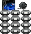 MICTUNING C1 12 Pods RGBW Rock Lights - Multicolor Underglow Neon Light Kit with Bluetooth Controller, APP Control, IP68 Waterproof