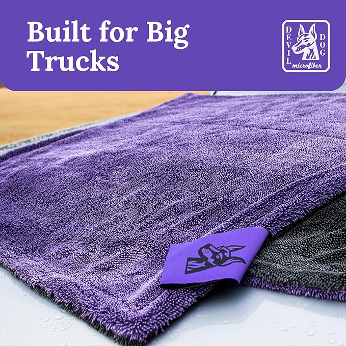 24" x 45" Extra Large Microfiber Towels for Car Drying Towel – 1200 GSM Twisted Loop Cloth, Ultra Absorbent, Streak-Free, Lint-Free, Scratch-Free, Edgeless Quick Drying Towel