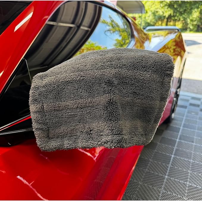 Thor The Weapon of Mass Drying (W.M.D) Premium Microfiber Drying Towel – Super Absorbent Dual-Pile Auto Detail Towel (Small 11" x 12") – Korean 1200 GSM Streak-Free Drying for Automobiles - 3 Pack