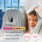 Breathable Nursing Cover Up for Breastfeeding - Privacy Nursing Covers - Improved Ponchy by Gold Mamas - Newborn Essentials Must Haves - TrueGray
