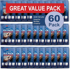 Sport Temp Instant Ice Cold Packs (7”x 5”) Disposable Ice Packs for Pain Relief, Swelling, Injuries, Toothaches, and Sprains – Cold Therapy for Athletes, First Aid, Travel & Outdoor Use (60 Pack)