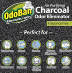 OdoBan Air Purifying Charcoal Natural Odor Eliminator, Non-Toxic Formula, Made in the USA, Fragrance Free, 6-Pack, 200 Grams Each