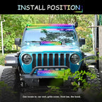 22" Curved RGB LED Light Bar 2X 4 Flood LED Pods with Chasing RGB Halo 16 Solid Colors Offroad Driving Fog Lights with Switch Wiring Harness