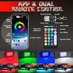 8 Pods Metal RGBW Rock Lights,LED Upgraded RGB Underglow Lights for Truck Jeeps ATV UTV Golf Cart RZR SXS Offroad,IP68 Waterproof Metal Multicolor Neon Underglow Kit with APP/RF Remote Music Mode,12V