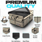 FORTEM Trunk Organizer For SUV Car Trunk Organizer, Foldable Storage, Car Accessories for Women Men, Collapsible Bag, Perfect Christmas Gifts, 600D Oxford, Non Slip Bottom, Straps, Soft Cover (65L)