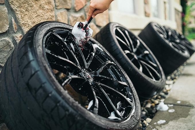 Liquid X Classic Wheel Cleaner Combo - Wheel Cleaner & Wheel Woolies Brushes - Non-Acidic Cleaner, Easy to Use