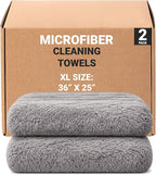 Platinum Microfiber Towels for Cars Extra Large Towel Set of 2 Drying Towels with Maximum Absorbency, Scratch Free Wash Towels for Detailing, Microfiber Cleaning Cloth Towel Kit