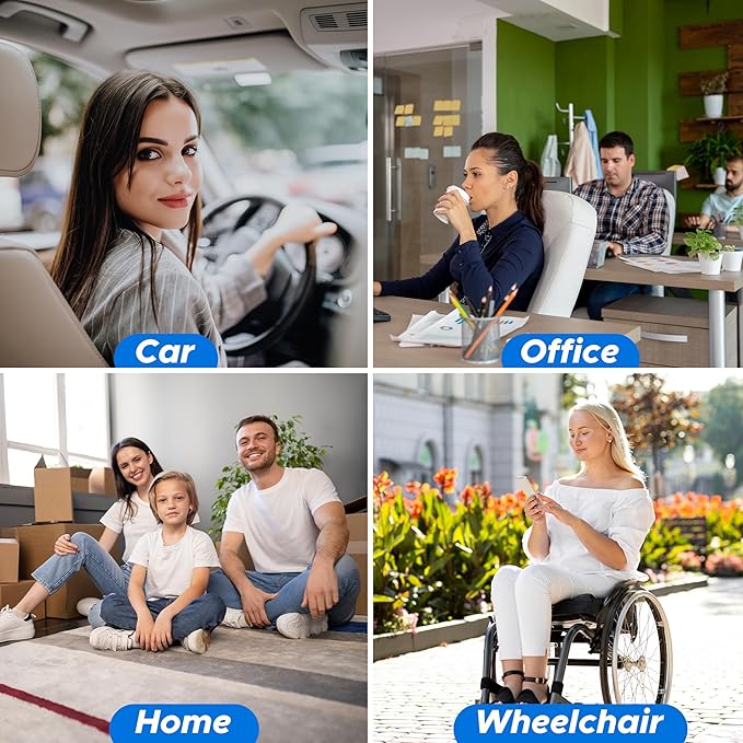 EcoNour Gel Seat Cushion for Long Sitting – Blue | Double-Layer Honeycomb Gel Cushion for Office Chair, Car & Wheelchair | Pain Relief for Tailbone, Sciatica & Back Support