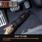 Suds Lab V1 High-Power Cordless Car Vacuum Cleaner (42Kpa) Rechargeable & Long Battery Life (3000mAh) - Portable Handheld Vacuums for Car Detailing, Pet Hair, Travel, Interior Cleaning