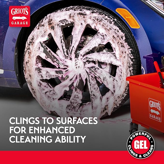 Griot's Garage 3-in-1 Wheel-Tire-Mat Cleaner for Car Detailing, Auto Cleaning Gel for Trucks, SUVs, Jeeps, RVs and More, 10825, 25oz