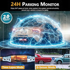 4K Dash Cam Front and Rear, STARVIS 2 Sensor, Free 32GB Card & Hardwire Kit Included, 5G WiFi 20MB/s Fast Download, Dash Camera for Cars with GPS, WDR Night Vision, 170° Wide Angle, 24H Parking Mode