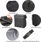 SIBOFUEGO Cute Car Trash Can with Lid – Multipurpose Collapsible Trash Bin for Car, Leak-Proof Organizer, Waterproof Garbage Can with Storage Pockets & Adjustable Straps, 2 Gallons (Black Leopard)