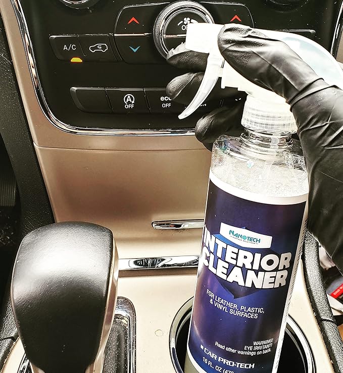 Nanotech Surface Solutions Interior Cleaner - All Purpose Interior Detailer - Car Dashboards, Leather, Vinyl, Plastic, Metal - Cleans Without Leaving Greasy Finish (16 Oz.)