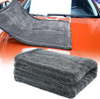 24" x 36" Car Drying Towel, Extra Large Double Twisted Loop Microfiber Towel, 1500 GSM, Ultra Absorbent Detailing Cleaning Cloth for Cars Trucks SUVs, Grey 1 Pack