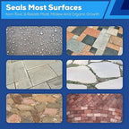 Modified Acrylic Concrete Paver Super Sealer,Penetrating Wet Natural Look, Cures in 6 Hours, 5 Year Life, Non-Toxic, Zero VOCs, Pet Friendly, Patio, Driveway, Roof, Pool Decks,Garages (1 Gallon)