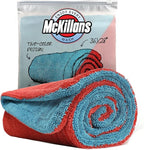 McKillans® Extra Large Dual-Color Car Drying Towel XL - Edgeless & Ultra Soft & Absorbent - 36" x 28" - 1200 GSM Twisted Loop Microfiber Towel for Cars - Drying Towel Car Detailing - Car Wash Towels