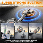 Magnetic Car Mount Charger Wireless, 15W Fast Charging 2 in 1 Magnetic Cell Phone Holder Stick on Dashboard Windshield, 360° Foldable Full Metal Car Accessories for iPhone16/15/14/13/12 Series