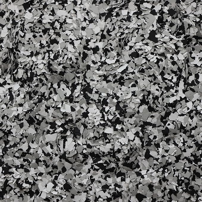 PerformanceDIY Good Full Kit Epoxy Floor Coating- Gray Base with Domino 1/4" Flakes-Light Flake Coverage,Covers 500 sq. ft.-for Garage,Basement, Patio,Commercial Floors,Concrete-Non-Toxic