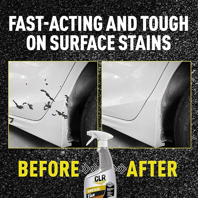 CLR Brands Automotive Grease, Tar & Oil Remover, 22 oz. Spray Bottle, Non-Abrasive, Dissolves Grease, Blasts Tar, Zaps Oil from Garage Floors and Machinery