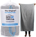 Rapid Dry Towels Original 2.0 Microfiber Car Drying Towel | 150 x 75cm | Extra Large Channel Weave Drying Cloth | Ultra Absorbent, Scratch-Free, Auto Detailing Towel for Cars SUVs Trucks & Boats