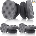 BBTO 6 Pcs Tire Hex Grip Dressing Applicator Washable Tire Shine Applicator Dressing Pad Car Detailing Foam Sponge Reusable Tire Cleaner Sponge for No Slip Tire (Gray, 4.33 Inch Diameter)