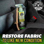 Chemical Guys Foaming Citrus Fabric Clean Carpet & Upholstery Cleaner - Car Carpet Cleaner Spray for Seats and Floor Mats, Removes Stains &Odors, Safe for Cars, Home and Office, 16 oz Citrus Scent