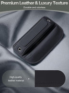 Universal Fit Premium Leather Car Seat Gap Filler Organizer, Center Console Organizer with Card Slots, Clever Gifts for Car SUV Truck Owners (Black, 1 Pack)