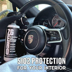 Zero Six - SiO2 Ceramic Interior Cleaner Spray W Microfiber- UV Protection-Anti Static- Anti-Stick Properties | Restores Rubber, Plastic, & Vinyl | Water-Based. Natural Shine