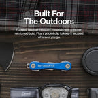 KeySmart Rugged - Multitool Key Holder for Keychain w/Bottle Opener and Pocket Clip, Key Organizer for Key Chain, EDC Keychains, Key Ring for Car Fobs Key Chains, Expandable (Up to 14 Keys, Blue)