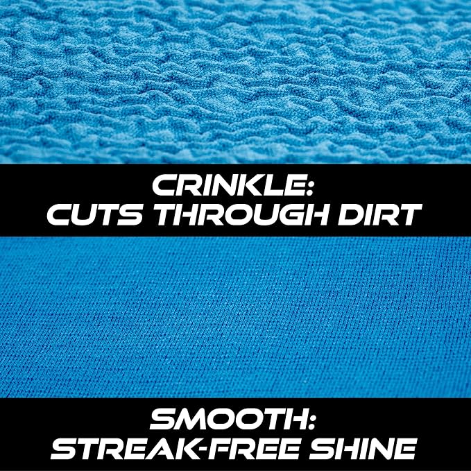 VIKING Glass Microfiber Cleaning Cloth for Car and Home, Glass Towels for Mirror, and Picture Frames, and Car Detailing Kit, 16 inch x 16 inch, Blue, 4 Pack