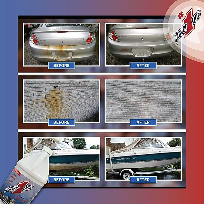 Boat Hull Cleaner for Fiberglass Boats 1 Gallon - Hard Water Stain Remover, Rust Cleaner Liquid, Calcium Remover, Gel Coat Care, Professional Boat Cleaning Supplies for Deck Wash and Hull Cleaning