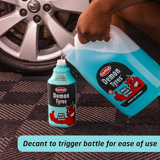 CarPlan Demon Tyres 169 fl Oz (5L) Refill Pack - Wet Look Tyres