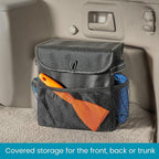 High Road Carganizer Car Storage Organizer with Lid - Multipurpose Small Car Storage Box, Back or Front Seat Organizer, Auto Console or Trunk Organizer - Univeral Fit in All Vehicles