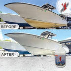 Boat Hull Cleaner for Fiberglass Boats 1 Gallon - Hard Water Stain Remover, Rust Cleaner Liquid, Calcium Remover, Gel Coat Care, Professional Boat Cleaning Supplies for Deck Wash and Hull Cleaning
