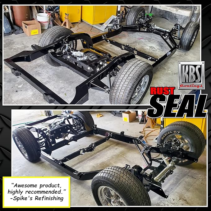 KBS Coatings 4401 Gloss Black RustSeal - 1 Quart, Covers 50 sq ft, Proven Rust Prevention