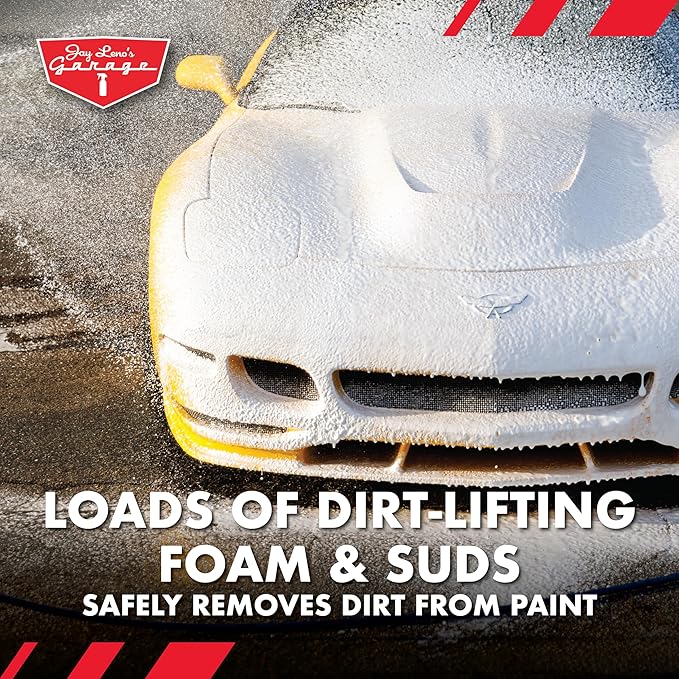 Jay Leno's Garage Ceramic Wash Shampoo Car Wash Soap with SiO2 Ceramic Protection High Foaming Gloss Enhancer Water Beading for Coated and Non Coated Vehicles (16 OZ)