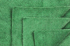 Eurow Ultrasonic Cut 300 GSM Microfiber Cleaning Towels, Streak-Free, Lint-Free, Ultra Absorbent, Scratch-Safe, for Auto Detailing, Home, Kitchen & Multipurpose Use, 16x16, 12-Pack, Green