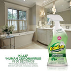 OdoBan Ready-to-Use Disinfectant and Odor Eliminator, Cleaner and Fabric/Air Freshener, Set of 2, 14.6 Ounce 360-Degree Continuous Spray and 32 Ounce Trigger Spray, Original Eucalyptus Scent