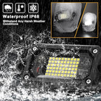 Rock Lights 60 Chip 6500K 8pcs Aluminum Housing Pure White Rock Lights for Trucks Jeep UTV ATV SUV Cars with 15FT Wire Harness